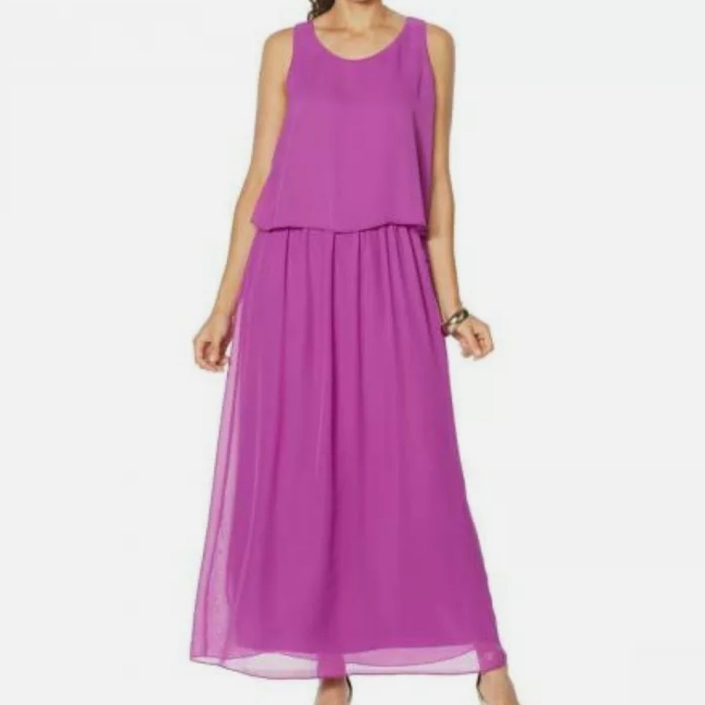 DG2 by Diane Gilman Purple Easy Tank Maxi Medium